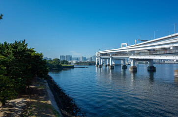 Fototapeta premium 東京湾岸の超高層ビル・マンション群