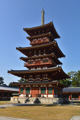 three storied pagoda in Yakushi-ji temple