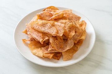 Taro Chips - fried or baked sliced taro