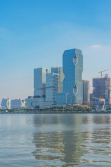 Scenery of the skyline and ancient canal of Guangzhou, China