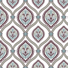 Traditional Paisley Ethnic Seamless pattern for fabric print cloth dress carpet curtains rug Sarong wrapping Vector