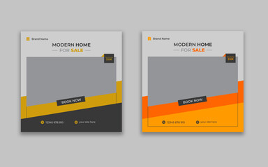 Home for sale social media post and banner template
