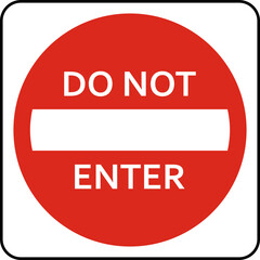 parking lot sign do not enter