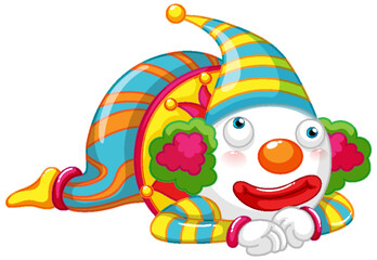 Clown cartoon character isolated