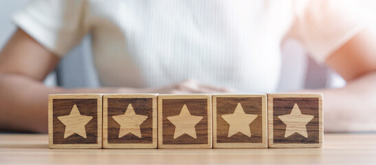 Star block for Customer choose rating for user reviews. Quality, Service rating, ranking, customer...