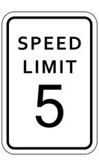 speed limit sign 5