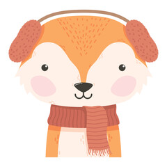 cute fox winter animal