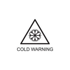 cold warning icon , caution icon
