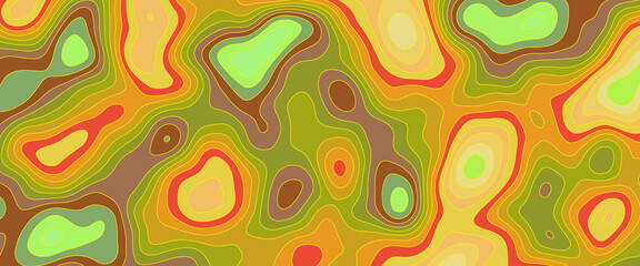 Topographic multicolored linear background. Abstraction with place for text. Map line of topography. Vector abstract topographic map concept, Topographic multicolored linear background with copy space