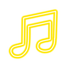 music note neon icon