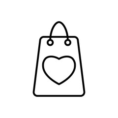 gift bag line icon