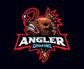 Anglerfish mascot logo design