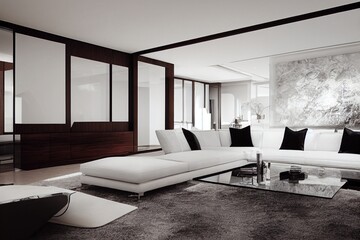 luxury clean bright white interior