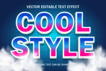 Fototapeta premium cool style typography lettering 3d editable text effect font style template background banner