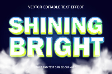 green bright typography lettering 3d editable text effect font style template background banner