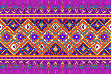 Aztec geometric art, Ethnic vector abstract background. Seamless pattern in tribal, folk embroidery, African style, ornament print, Design for carpet, wallpaper, clothing, wrapping, fabric,textile
