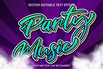 party music font typography editable text effect style lettering template background design