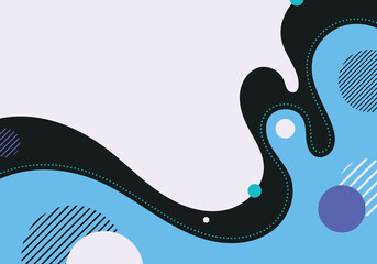 Abstract fluid colorful organic template design with geometric decoration artwork. Overlapping design for template background.