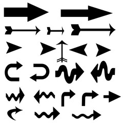 Arrows set.Arrow icons collections.Arrow right hand style isolated with white background arrows stock