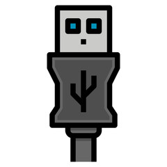 USB Filled Outline icon