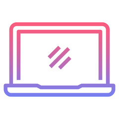 laptop line gradient icon