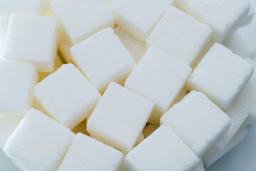 Background of many sugar cubes
