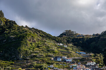 Fototapeta na wymiar Porto Moniz municipality on Madeira island 