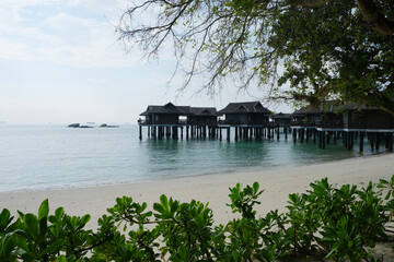 Beautiful malacca straits of celebes sea with overlooking the beautful pangkor laut resort.