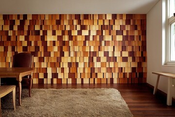 wood wall interior decor