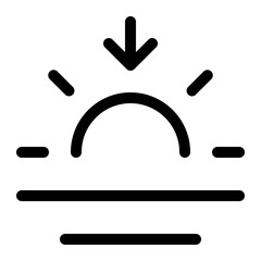 sunset arrow down icon