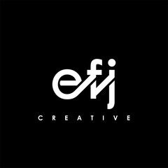EFJ Letter Initial Logo Design Template Vector Illustration