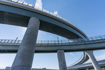 自動車専用道路のジャンクションの風景