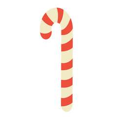 Fototapeta na wymiar Christmas candy. Stick isolated. Decoration sugar lollipop. Holiday background. Cartoon illustration.