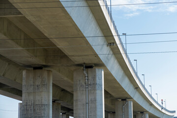 自動車専用道路のジャンクションの風景