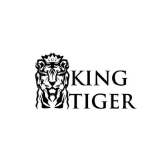 black and white tattoo design tiger head logo