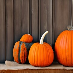 pumpkins on a table