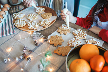 Children's master class on cooking and decorating Christmas cookies