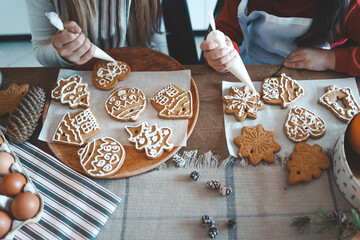 Children's master class on cooking and decorating Christmas cookies