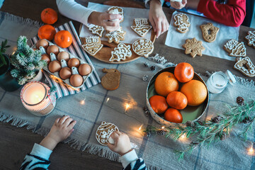 Children's master class on cooking and decorating Christmas cookies