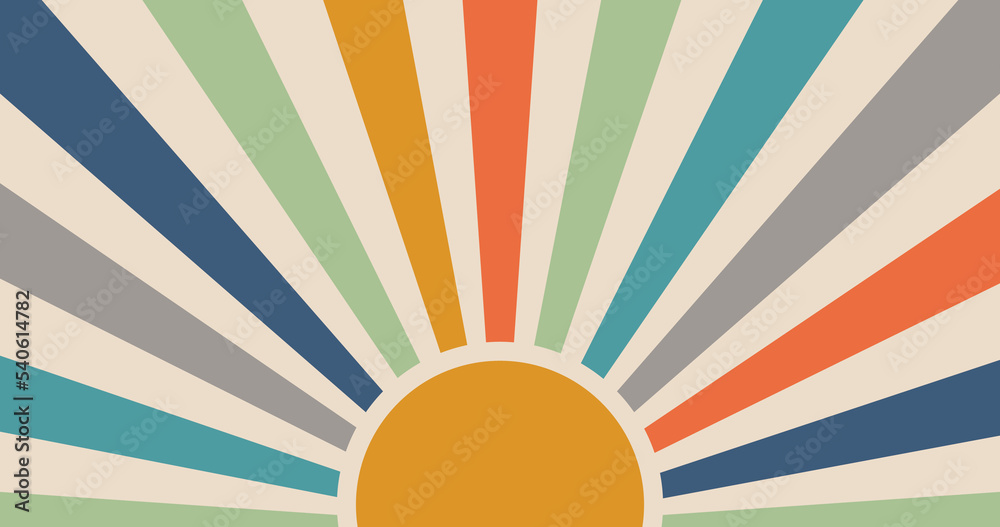 Wall mural colorful palette sunshine background