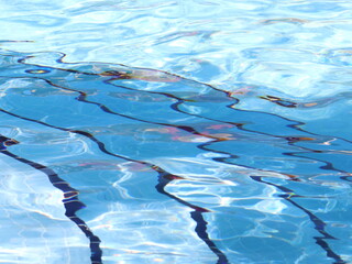 Steps of the pool under water