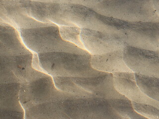 A transparent sea wave running over the sand