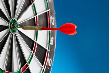 Dart hitting on center target