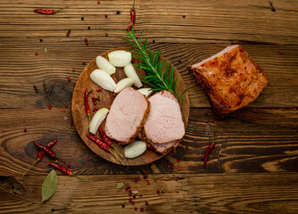 Baked Pork Cuts, Roasted Sliced Loin, Tenderloin Ham Piece