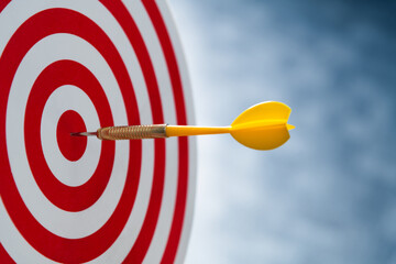 Dart hitting on center target