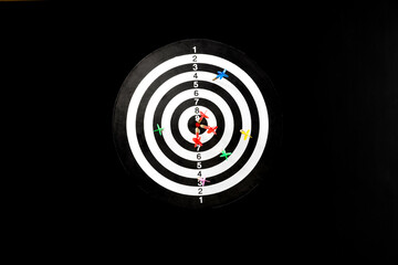 Target with group of darts