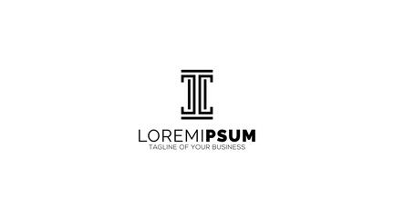I Letter Isolated Logo Design Corporate Logotype