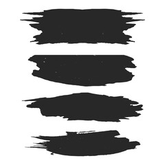 Vector illustration of black brush stroke