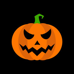 Vector illustration of pumpkin ghost halloween ornament