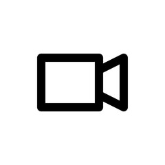 Video camera, line web or mobile interface vector icon